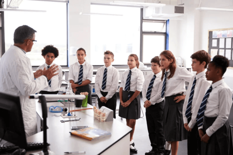 Year seven students in a science lesson
