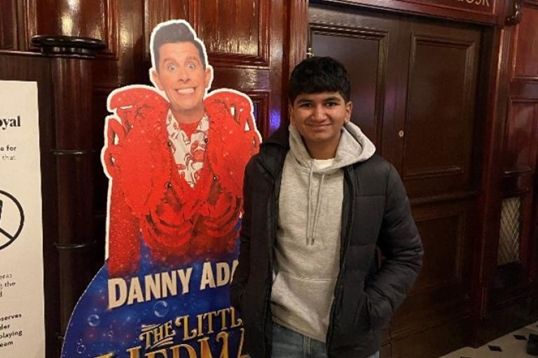 Young person at the Theatre Royal Pantomime Night 