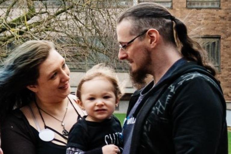 Young couple parenting 