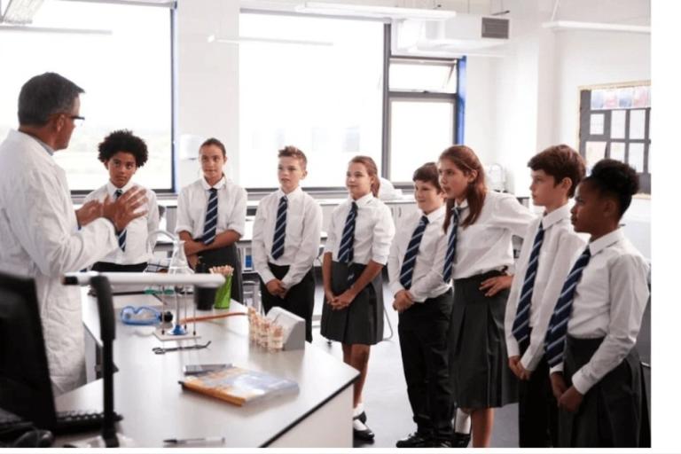Year seven students in a science lesson