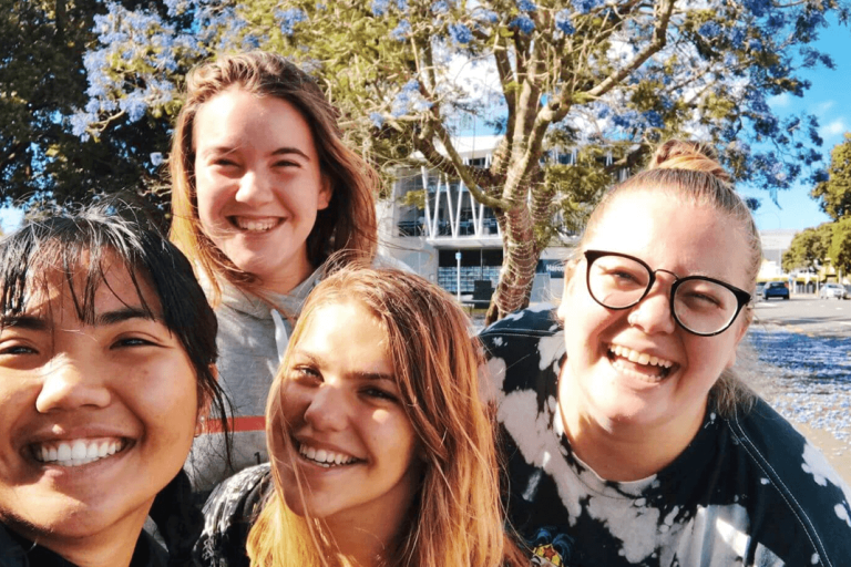 Group of young people smiling