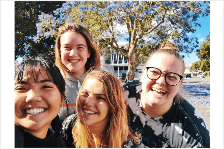 Group of young people smiling