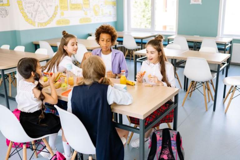 Children at breakfast club
