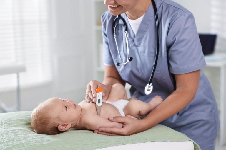Nurse with baby